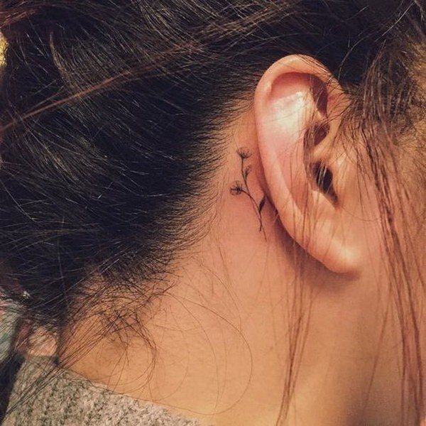behind ear tattoo 213