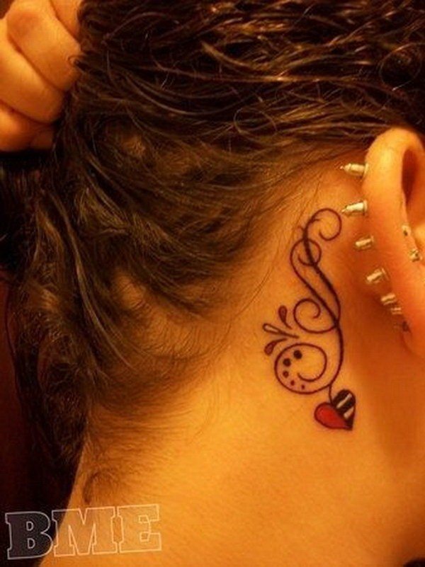behind ear tattoo 241