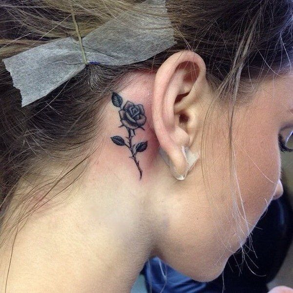 behind ear tattoo 249