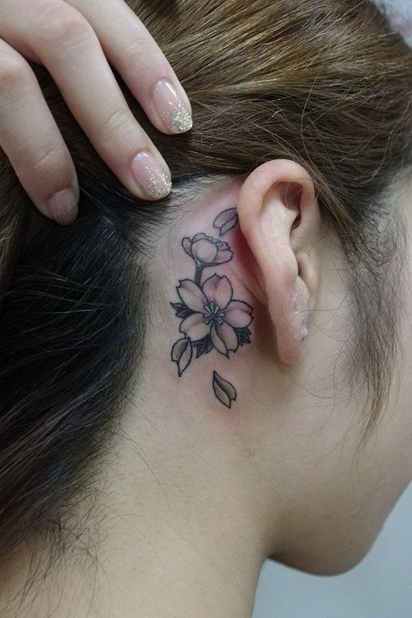 behind ear tattoo 265