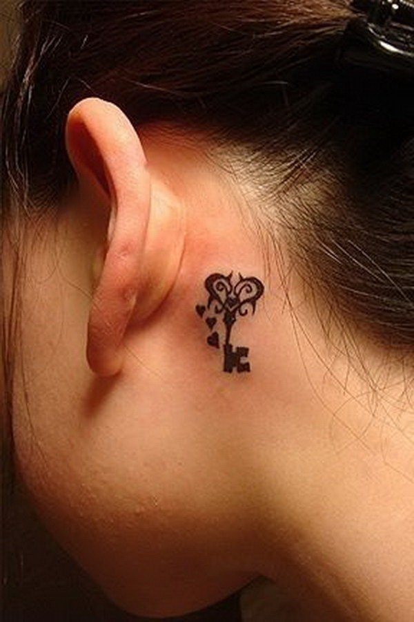 behind ear tattoo 269