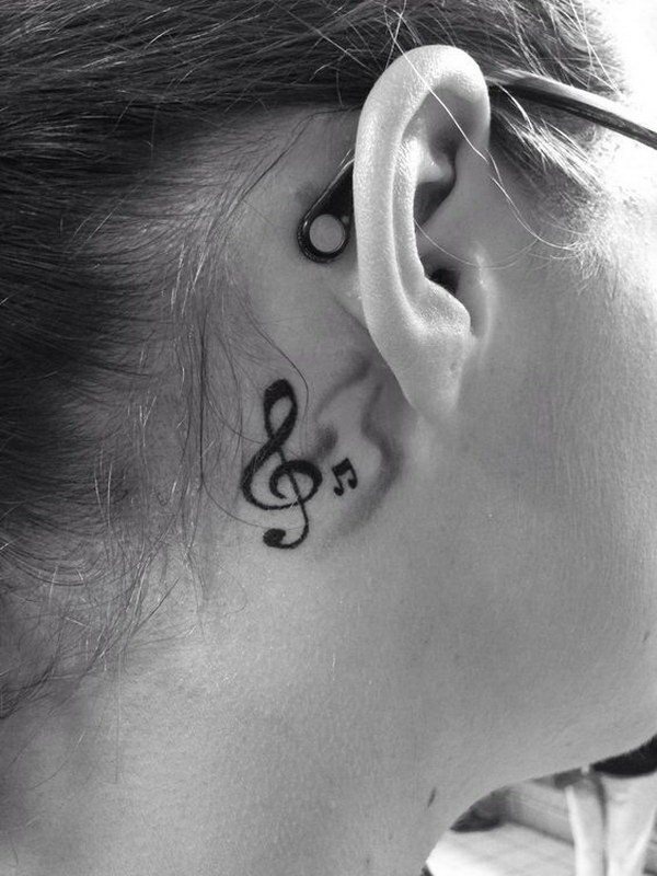 behind ear tattoo 281