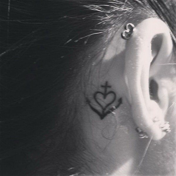 behind ear tattoo 285