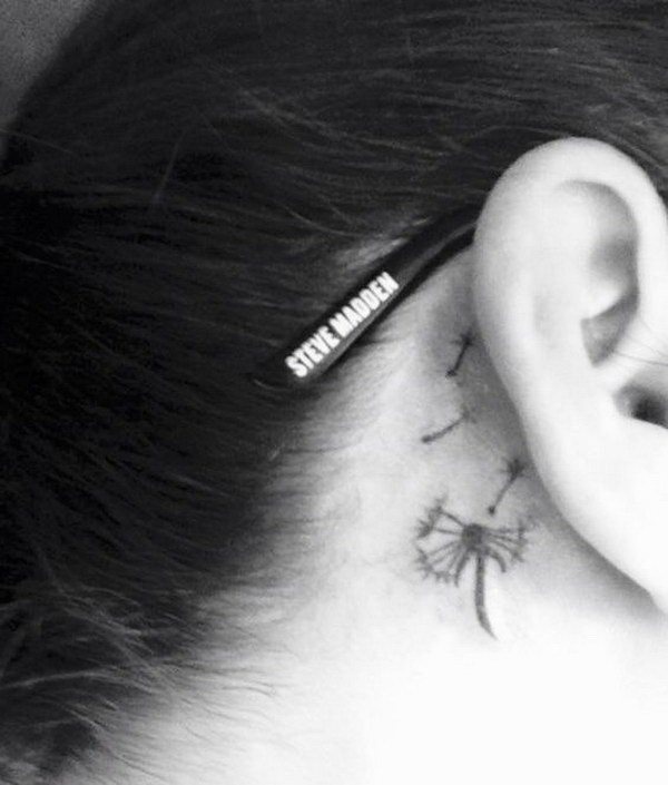 behind ear tattoo 29