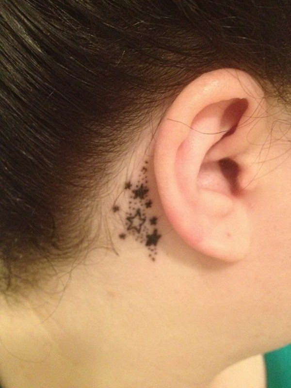 behind ear tattoo 297