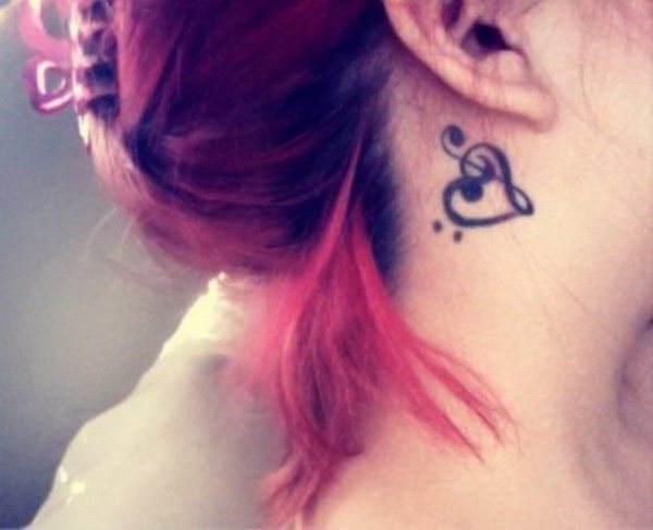 behind ear tattoo 317
