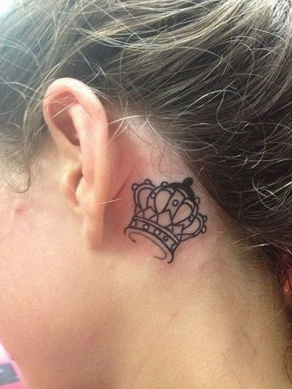 behind ear tattoo 33