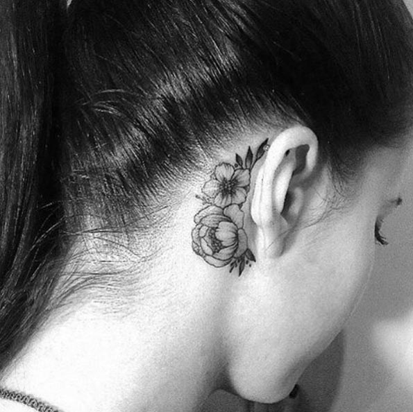 behind ear tattoo 341