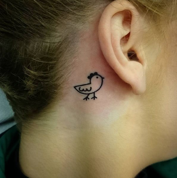 behind ear tattoo 365
