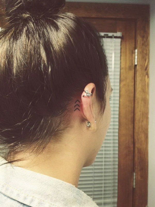 behind ear tattoo 37