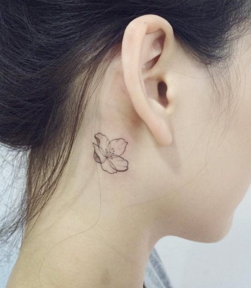 behind ear tattoo 377