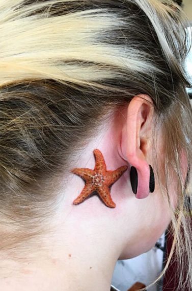 behind ear tattoo 397