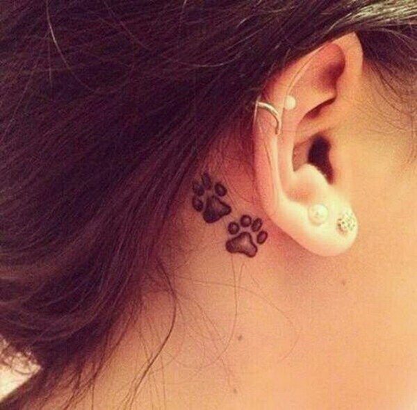 behind ear tattoo 93