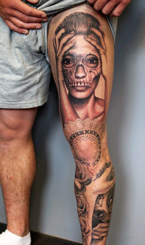 leg tattoo 337