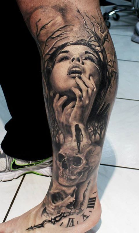 leg tattoo 593