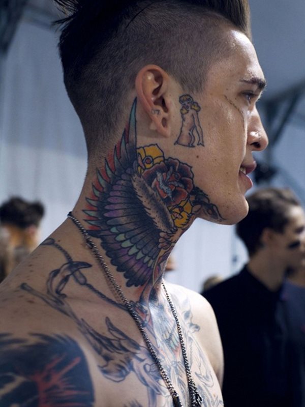 neck tattoo 437