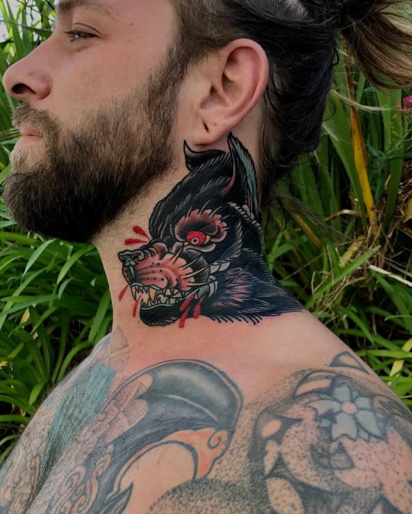 neck tattoo 69