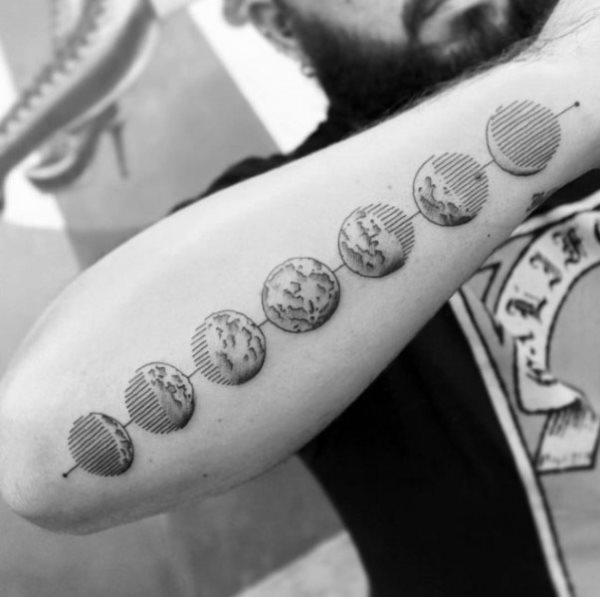 moon phases tattoo 109