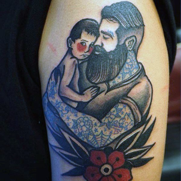 father son tattoo 112