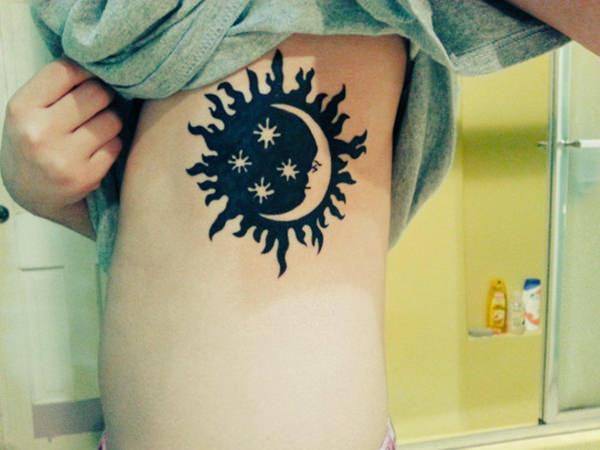 tatuaggio sole e luna 123