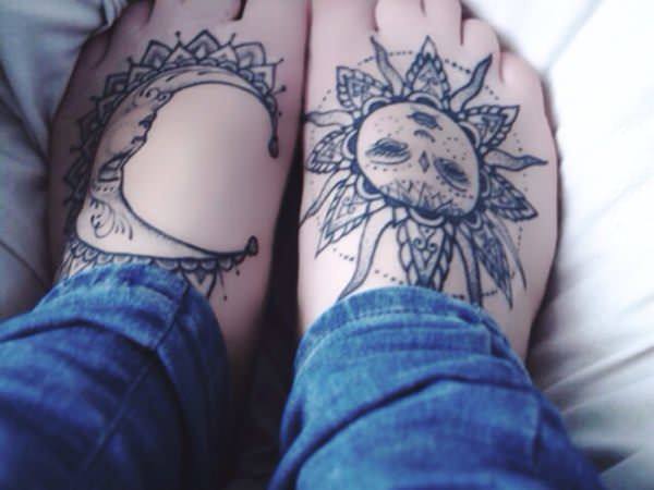 tatuaggio sole e luna 125