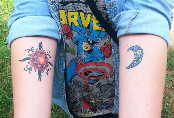 tatuaggio sole e luna 126