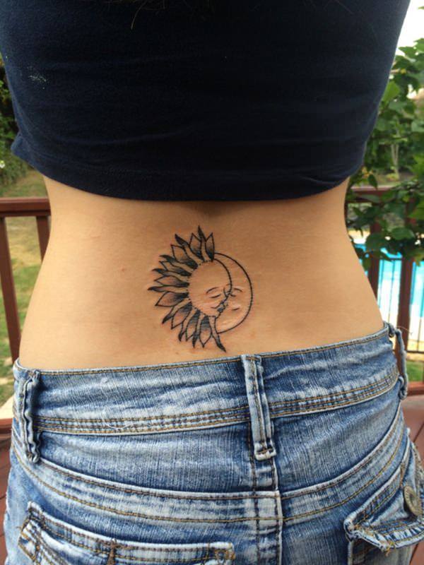 tatuaggio sole e luna 136