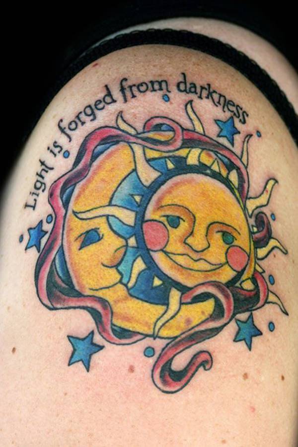 tatuaggio sole e luna 157