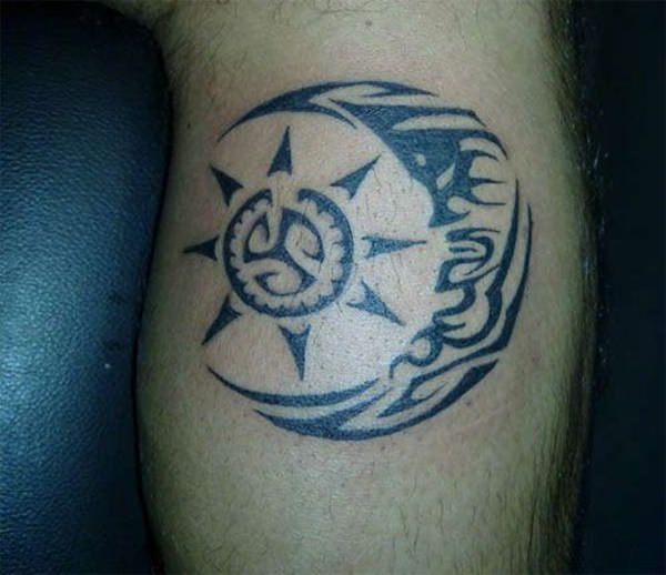tatuaggio sole e luna 161
