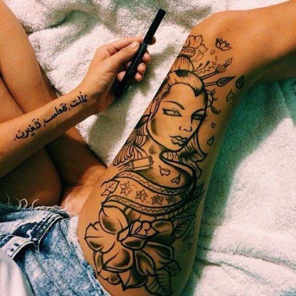 tatuaggio coscia gamba 303