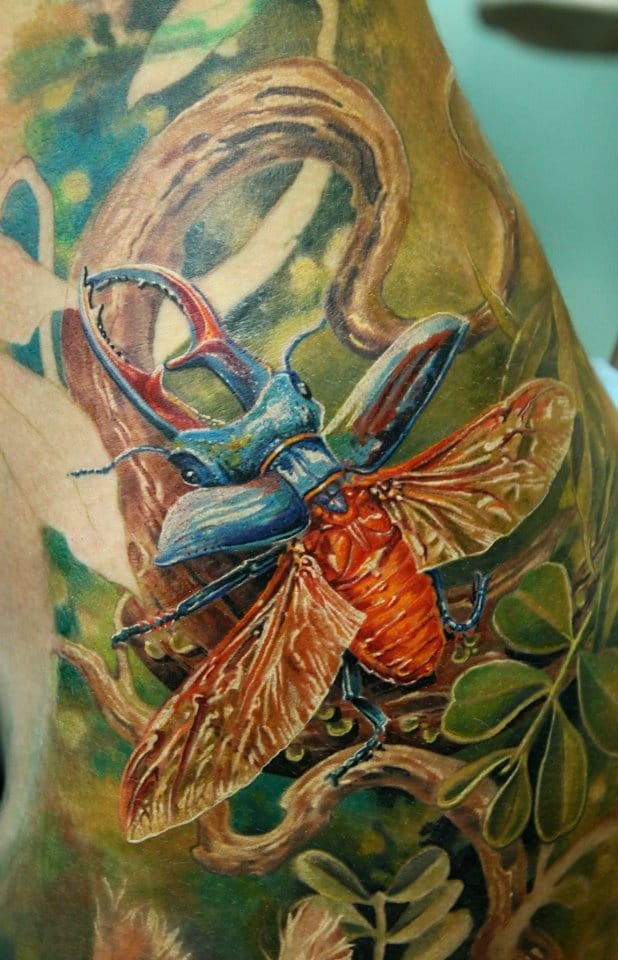 tatuaggio coleottero 44