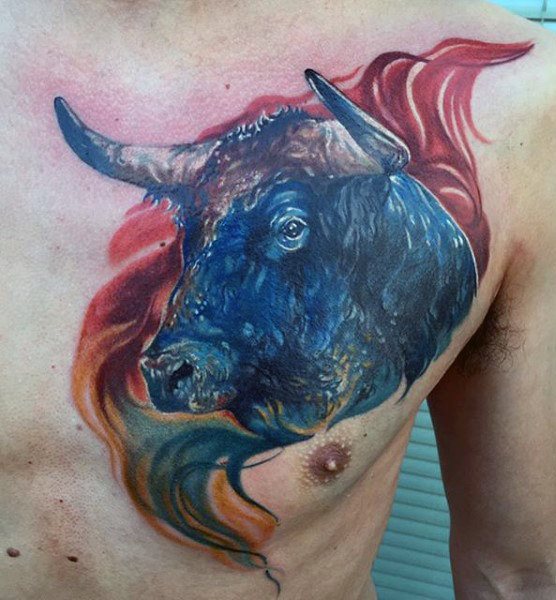 tatuaggio toro 454