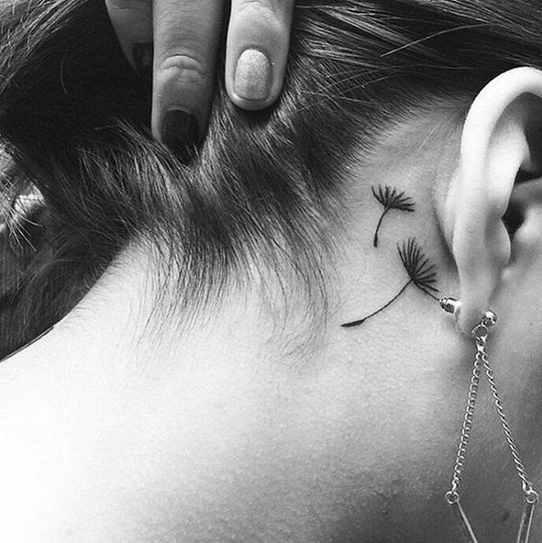 tatuaggio dietro orecchio 133