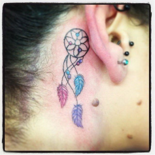 tatuaggio dietro orecchio 81