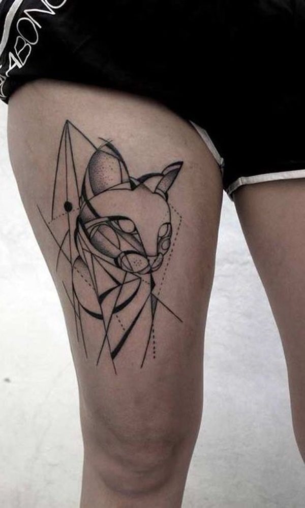 diseno tatuaggio gatto 17