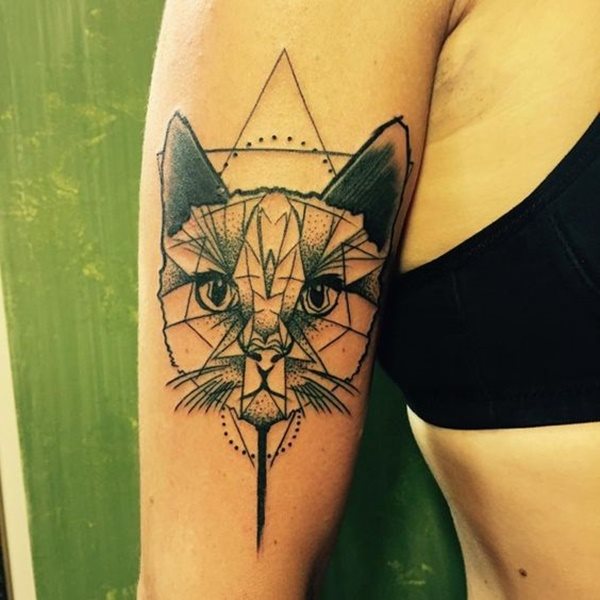 diseno tatuaggio gatto 27