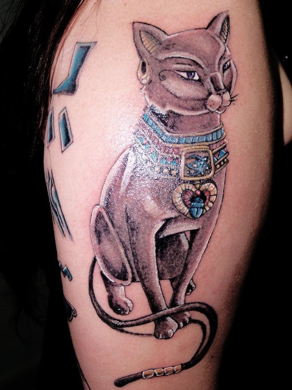 diseno tatuaggio gatto 53