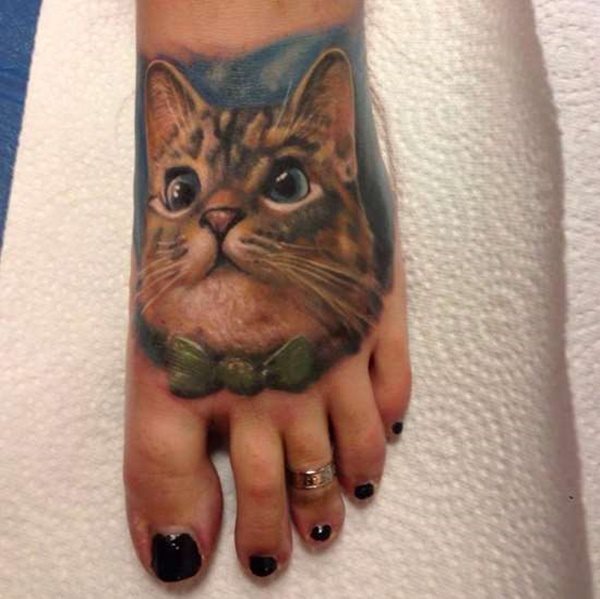 diseno tatuaggio gatto 55