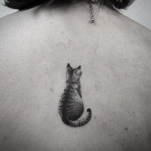 diseno tatuaggio gatto 66