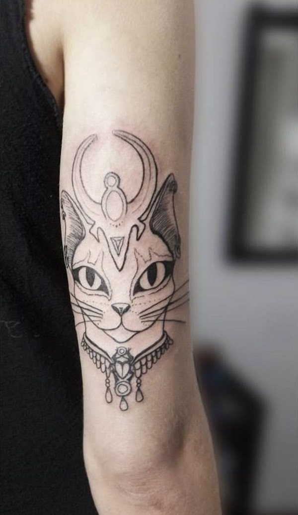 diseno tatuaggio gatto 68