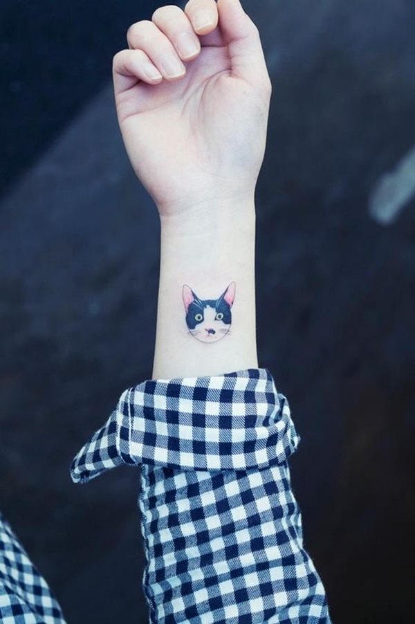 diseno tatuaggio gatto 7
