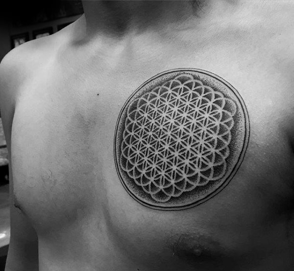 tatuaggio fiore della vita 126