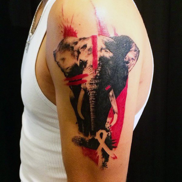 tatuaggio nastro contro cancro 12