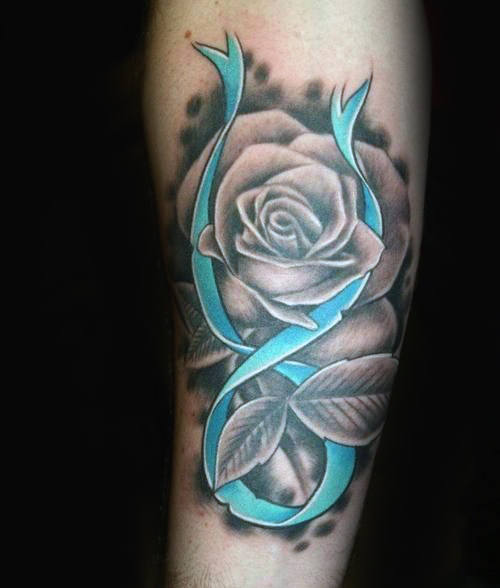 tatuaggio nastro contro cancro 120