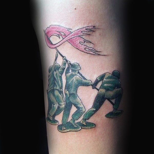 tatuaggio nastro contro cancro 168