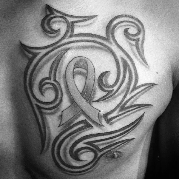 tatuaggio nastro contro cancro 66