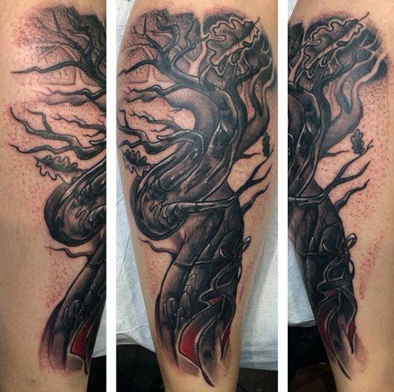 tatuaggio nastro contro cancro 81