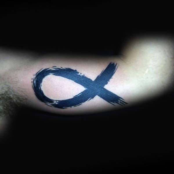 tatuaggio nastro contro cancro 90