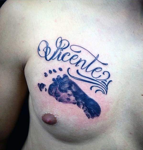 tatuaggio nome figlio bambino 110