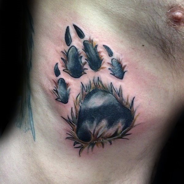 tatuaggio orma impronta cane 108